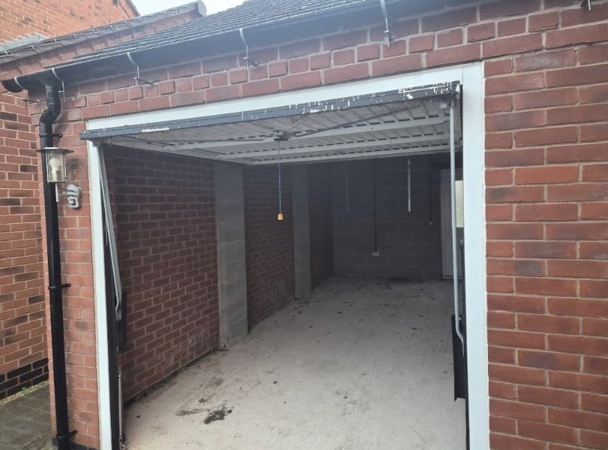 Original single garage in Birmingham before conversion by DJF Building